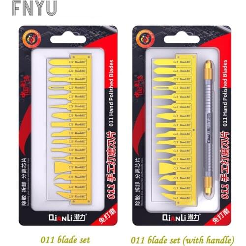 QIANLI 011 multi-functional degumming removing tin knife set for IPHONE disassembly CPU motherboard separation service hand tool