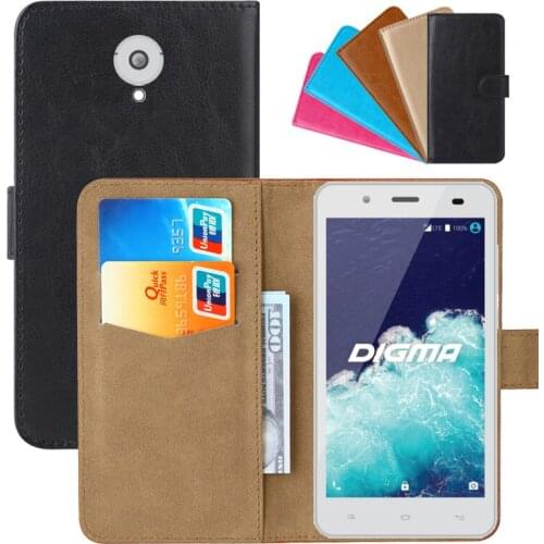 Luxury Wallet Case For Digma VOX S507 4G PU Leather Retro Flip Cover Magnetic Fashion Cases Strap