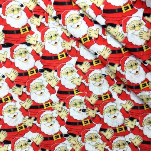 20*33cm Christmas Hat Santa Claus Polyester Cotton Fabric For Quilt Tissue Kids Home Textile Sewing Doll Dress Curtain