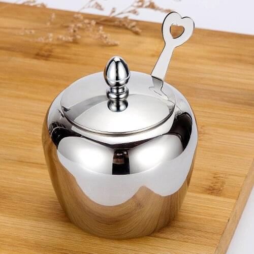 304 Stainless Steel Sugar Bowl Seasoning Jar Condiment Spice Container Canister Set Kitchen storage Container Pepper Salt Bottle