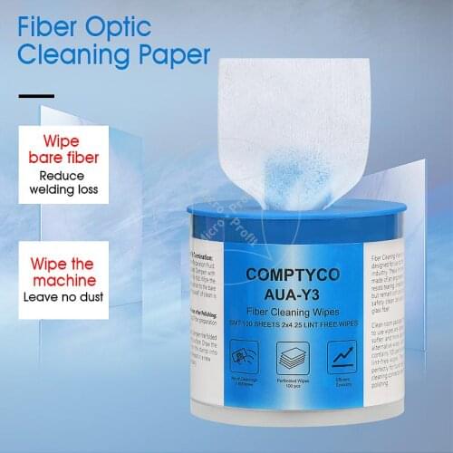 FTTH AUA-Y3 Fiber Cleaning Wipes Dustfree Paper Fiber Optic Low-lint Wipes Optical Fiber Clean Paper FTTH Tools