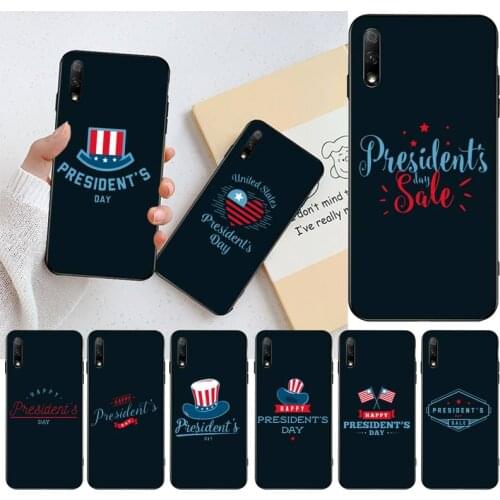 Presidents' Day theme Cover Black Soft Shell Phone Case For Huawei Nova 6se 7 7pro 7se honor 7A 8A 7C Prime2019