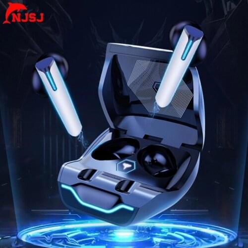 NJSJ TWS Wireless Bluetooth 5.0 Earphone Noise Cancelling Headset Music In-ear Earbuds For All Smart Phone Sport Headphones