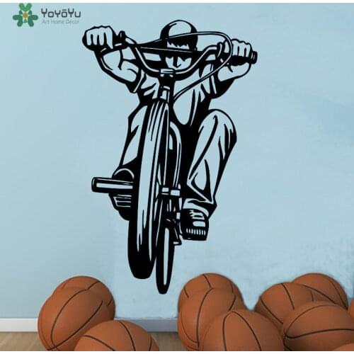 YOYOYU Wall Decal Bicycle Pattern Wall Stickers For Kids Rooms Boys Bedroom Removable Home Decor Decals Sports Interior DIYSY690