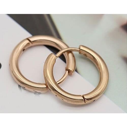 1 Pair Small Hoop Earrings Stainless Steel Circle Round Huggie Hoop Earrings For Women Men Ear Ring Ear Bone Buckle Fashion Jewe