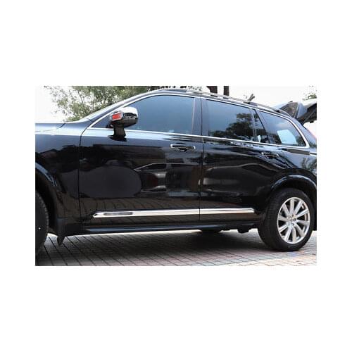 ABS Chrome Side Door Body Molding Cover Trim 4pcs For Volvo XC90 2015-2018