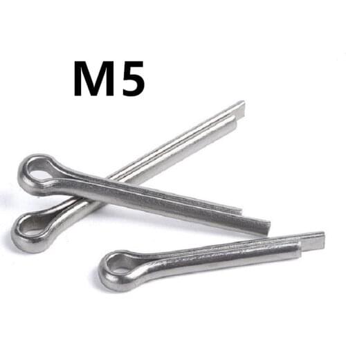 50pcs/lot M5x25/30/35/40/45/50/60/70/80mm GB91 Stainless Steel Cotter Pin