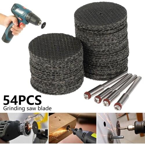 50pcs Fiberglass Tool Abrasive 32mm Cutting Disc +4pcs Mandrels Rotary for Dremel Accesories Metal Cutting Rotary Tool Saw Blade