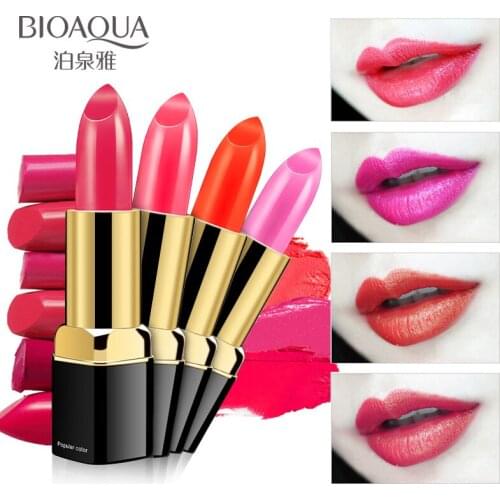BIOAQUA 1pcs Sexy Red Lip Waterproof Long Lasting Lipstick Moisturizer Smooth Lip Stick Nutritious Lip Gloss Beauty Makeup