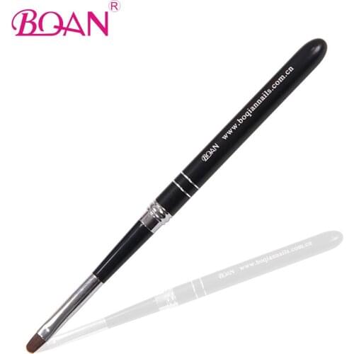 BQAN 10pcs/lot 4# Metal Handle Nail Art Gel Brush French Nail Brushes Oval Hair Nail Painting Pen Tool Manicure Art
