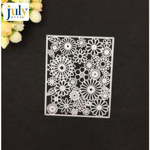 Julyarts Carbon Steel Material Square Flowers Cutting for DIY Scrapbooking Embossing Metal Cutting Dies Creative Craft Dies
