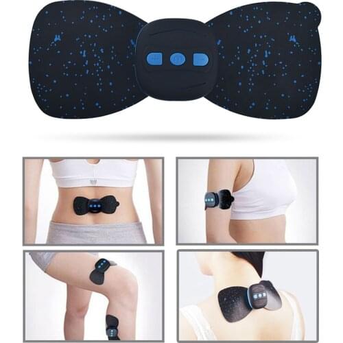 Electric Neck Cervical Massager Stimulator Back Thigh Massager Mini Portable Charging Massage Stickers Neck/Body/Arm Health Care