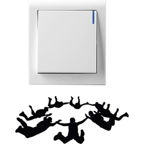 Fashion Parachute Sport Decoration Switch Sticker Vinyl Wall Decor 5WS0118