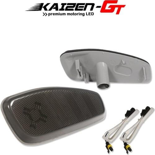 Smoked Lens Amber Yellow LED Side Marker Lights Turn Signal Lights Conversion Kit For 15-17 Jeep Renegade Fender Marker Lights