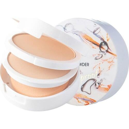 1pcs Natural Full Coverage Face Powder Long Lasting Waterproof Breathable Powder Face Up New Makeup Tools