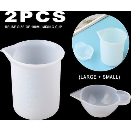Newest Silicone Epoxy Resin Mixing Cups Dispensing Measuring Cups UV Resin Mold Cup DIY Casting Jewelry Accessories Tools