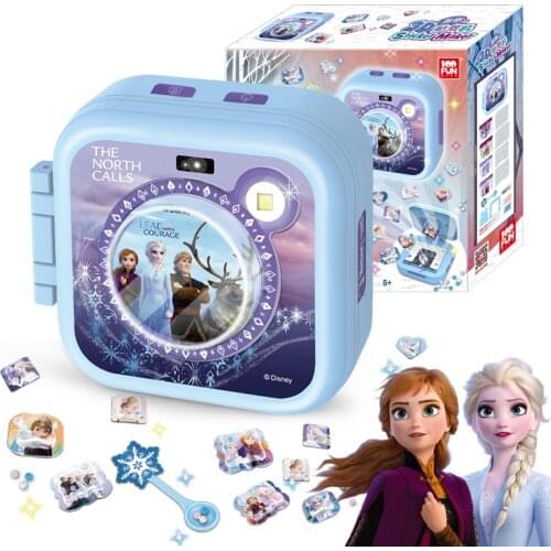 New Diseny girls frozen 2 princess 3D Cosmetics Makeup Box Set Diy Beauty Fashion Toys Sticker For kids Gift