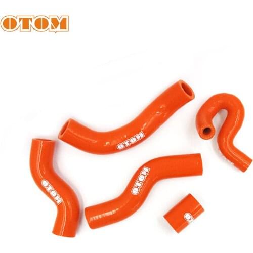 OTOM For KTM EXC SXF XCF-W HUSQVARNA FE TC FX 250 450 500 Motorcycle Silicone Radiator Hose Kit Engine Coolant Water Hose ORANGE
