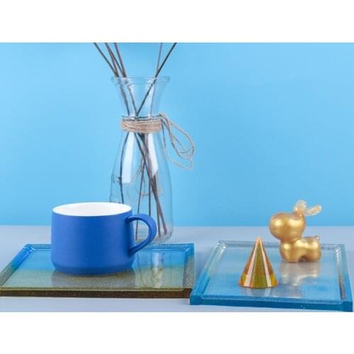 Tray Coaster Silicone Mould DIY Crafts Decorations Making Tool Cup Mat Crystal Epoxy Resin Mold
