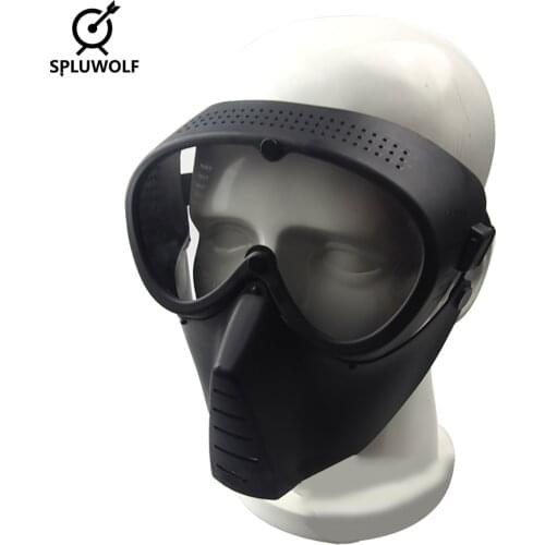 Full Face Tactical Mask Military Airsoft with Goggles Paintball Mask Free Shipping