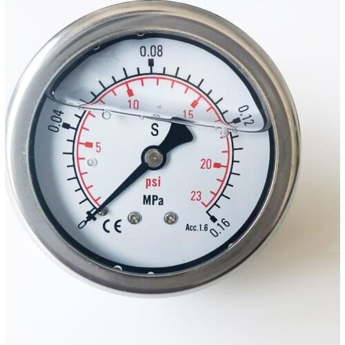 0-0.1Mpa/0.16Mpa/0.25Mpa/0.4Mpa/0.6Mpa /1.0Mpa/1.6Mpa/40Mpa/60Mpa YTN Axial pressure gauge Shockproof oil pressure gauge meter