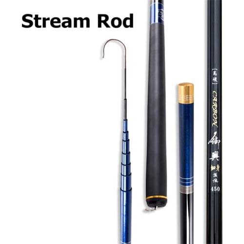 High Carbon Material Stream Fishing Rod 3.6-10M Telescopic Super Hard Rod Ultra Light Taiwan Fishing Rod For big carp Fish