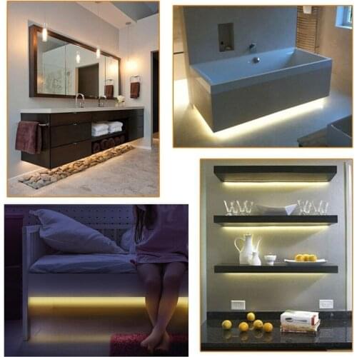 1m 2m 3m 4m 5m DC 5V LED Strip Light With PIR Motion Sensor SMD 2835 60 LEDs/m Smart OFF/ON Night Light