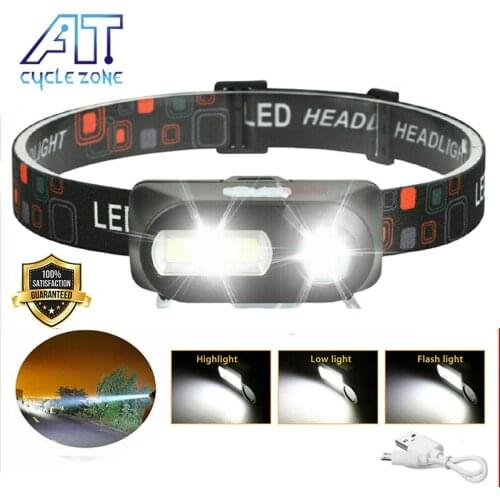 USB Rechargeable LED 18650 Headlamp Headlight Head Lamp Torch Flashlight Waterproof Flashlight Camping Fishing Hiking Head Light