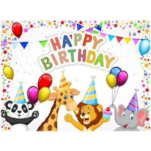 Photography Backdrop Cartoon Lion King Baby Shower Birthday Party Banner Photo Background Newborns Child Studio Photocalls Vinyl