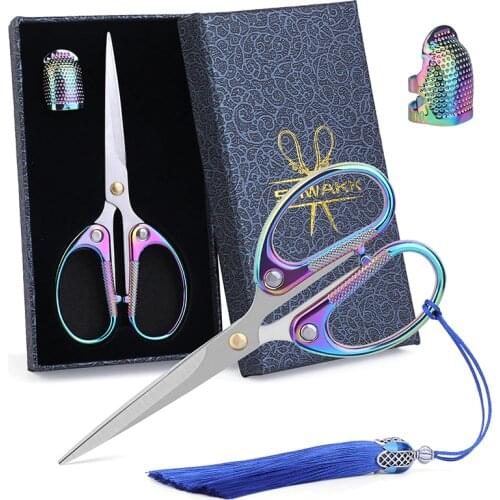SHWAKK Stainless Steel Vintage Scissors Sewing Fabric Cutter Embroidery Scissors Tailor Scissor Thread Scissor Tools for Sewing