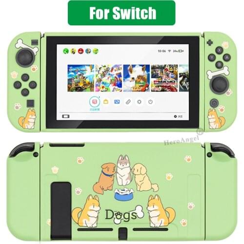 Green Dogs Bone Protective Case For Nintendo Switch Game Console Colorful Soft TPU Waterproof Shell Cover for Nintendo Switch