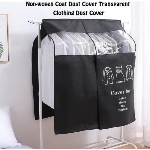 1pc Big Waterproof Dustproof Clothes Cover For Garment Suit Dress Coat Cloth Protector Case Home Plastic Garment Cover Pouch Bag