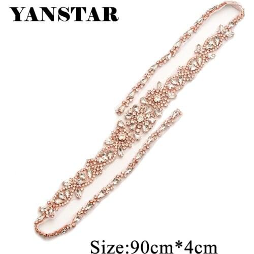 YANSTAR 30PCS Wholesale Hand Rhinestones Appliques Sewing On For Wedding Dresses Belt Rhinestones Appliques Accessory YS907
