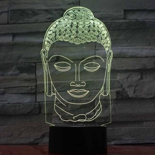 3d lampe buddha Illusion Led Lamps Optical Night Light with 7 Colors for Home Office Room Theme Decoration for Kids Adults Gift