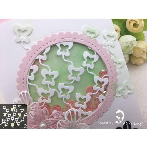 AlinaCraft METAL CUTTING DIES butterfly background flower spring frame Scrapbooking paper craft card emboss knife blade punch