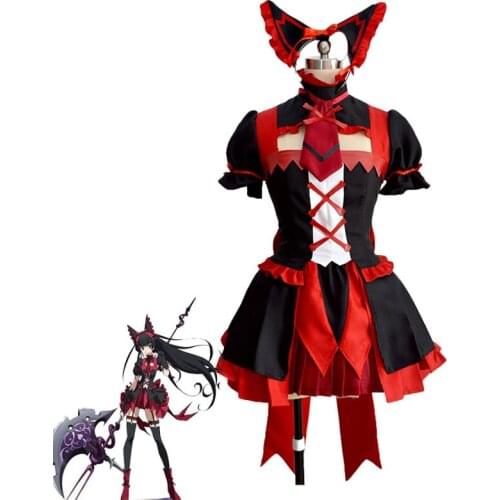 Anime GATE Rory Mercury Fancy Dress Short Sleeve Top Skirt Outfit Halloween Carnival Uniforms Cosplay Costumes Custom Made