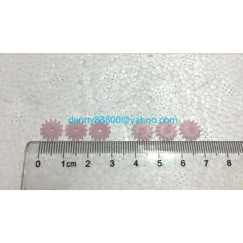 Free shipping 5pcs/lot single disk movement gear 14 Pink Plastic Gears for dxm9050 dxm9071v Car mechanism car radio repair parts