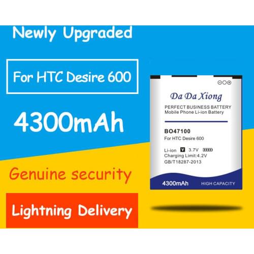 Free shipping 3650mAh BO47100 Li-ion Phone Battery for HTC Desire 600 609d 606w 608t 500 T528 Replacement batteria