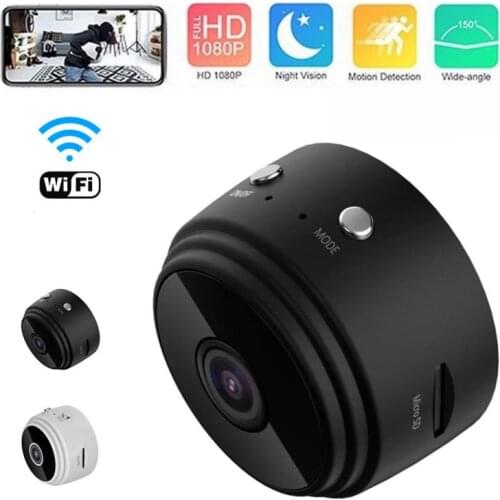 1080P HD Wireless WiFi Camera 90 Degree Rotation Motion Detection Indoor Outdoor Magnetic Home Security Camera Micro SD Card