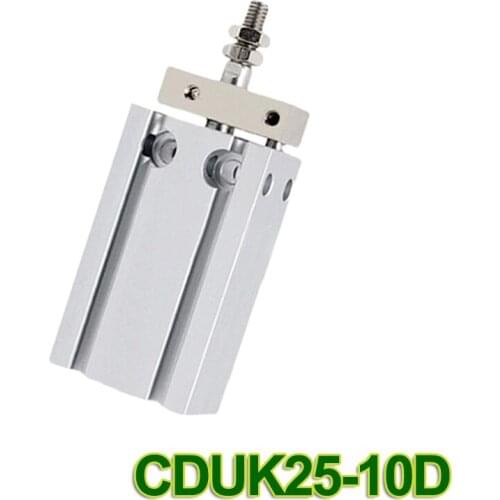 CDUK25-10D SMC type Double Acting Non-rotating Rod Type bore 25mm stroke 10mm Free Mount Cylinder Single Rod CUK25-10D