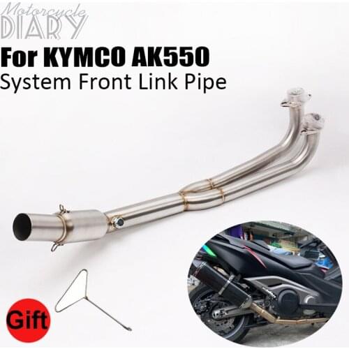 For KYMCO AK550 AK 550 51mm Motorcycle Exhaust Modified Slip-on System Connect Front Link Pipe Escape Moto Pit Bike Motorcross