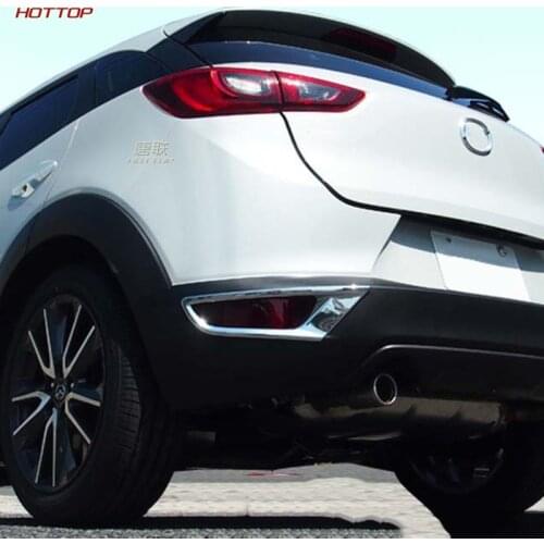 For Mazda CX3 2015-2020 Rear Fog Shade Decorative Strip Rear Fog Lamp Decorative Strip Car Light Bright Frame Modified Sequins