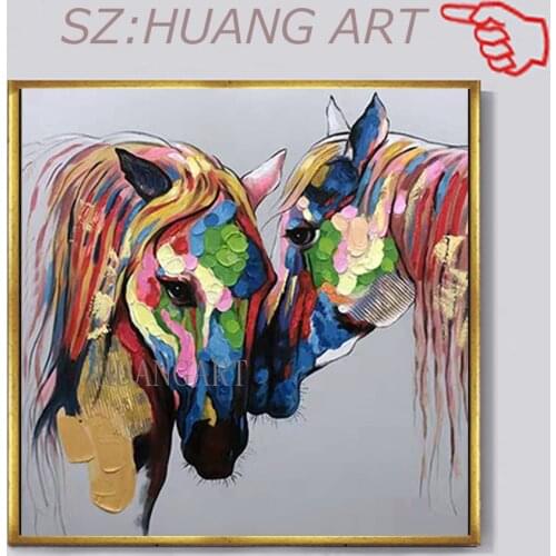 A Fine Horse Oil Painting 100% Hand painted Paintings Wall Art Home Decor Picture Modern Oil Painting On Canvas Beautiful