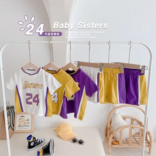 Summer New Kids Boys Basketball Style Clothing Set