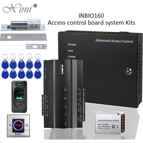 Inbio160 Network Access Control Panel Board Kits With Software Communication Protocol TCP/IP Board RS485 Fingerprint Card Reader