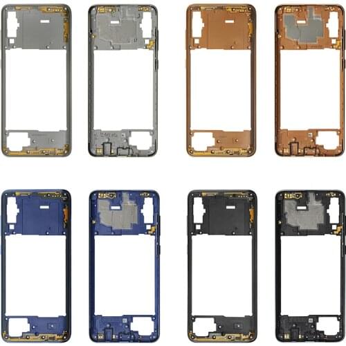 Housing Middle Frame Bezel replacement parts For Samsung Galaxy A70 A705 / A7 2018 A750 Middle Plate Cover