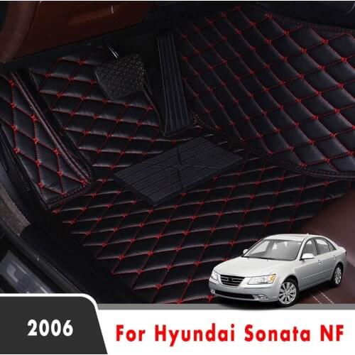 For Hyundai Sonata NF 2006 Car Floor Mats Styling Waterproof Decoration Leather Covers Carpets Custom Auto Interior Accessories