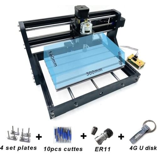 3018 Pro Laser Engraver DIY CNC Router Machine with GRBL Offline Control can Craved On Metal and Pcb Milling