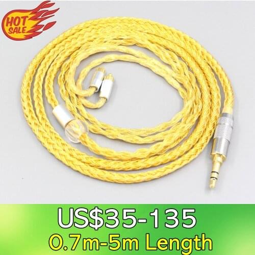 LN007358 16 Core OCC Gold Plated Braided Earphone Cable For Dunu dn-2002