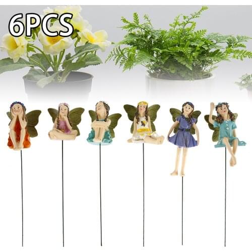 Miniature Fairy Statue Sculpture Garden Outdoor Mini Elves Figurines Ornaments Decor